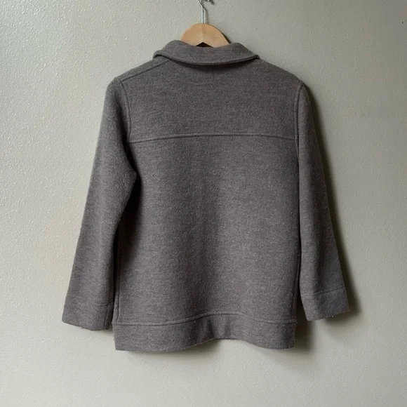 Madewell Oversized Boiled Wool Bridgman Sweater Jacket Grey - Picture 6 of 8